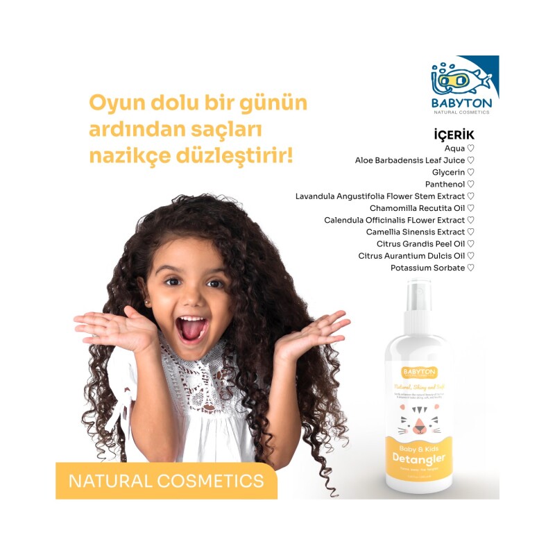 Babyton Bebek ve Çocuklar İçin Kolay Tarama Saç Spreyi 200 ml - 4