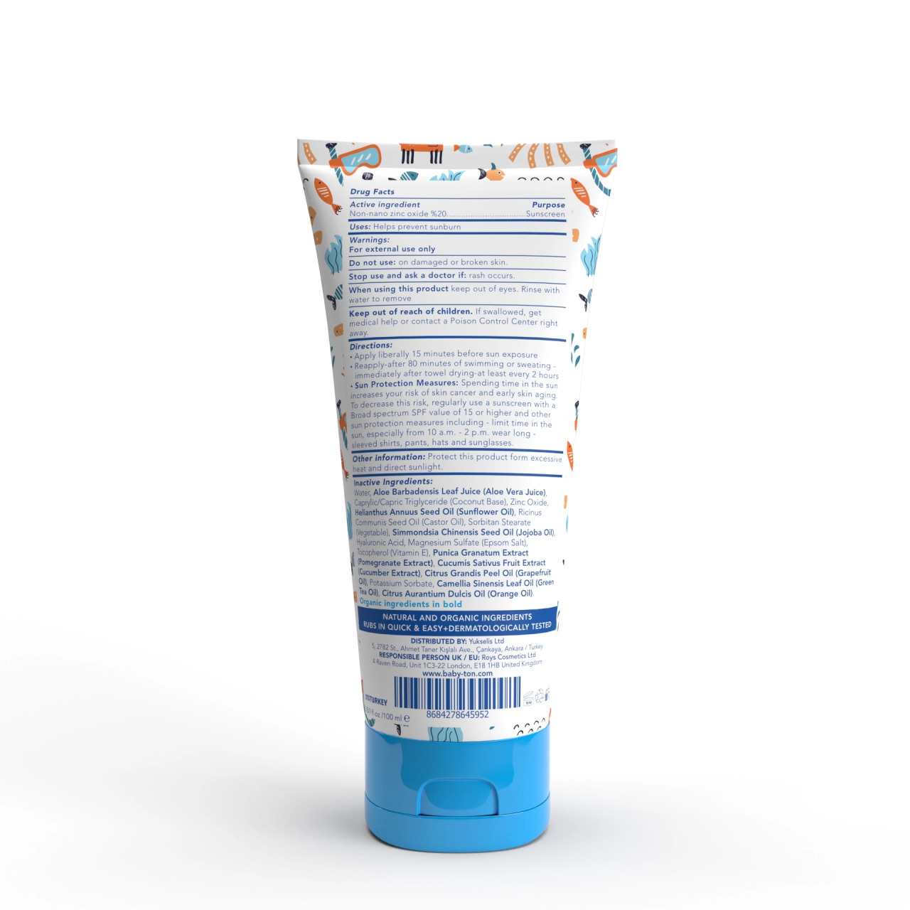 Babyton Bebek ve Çocuklar İçin Suya Dayanıklı Güneş Koruyucu Krem 100 ml - 4