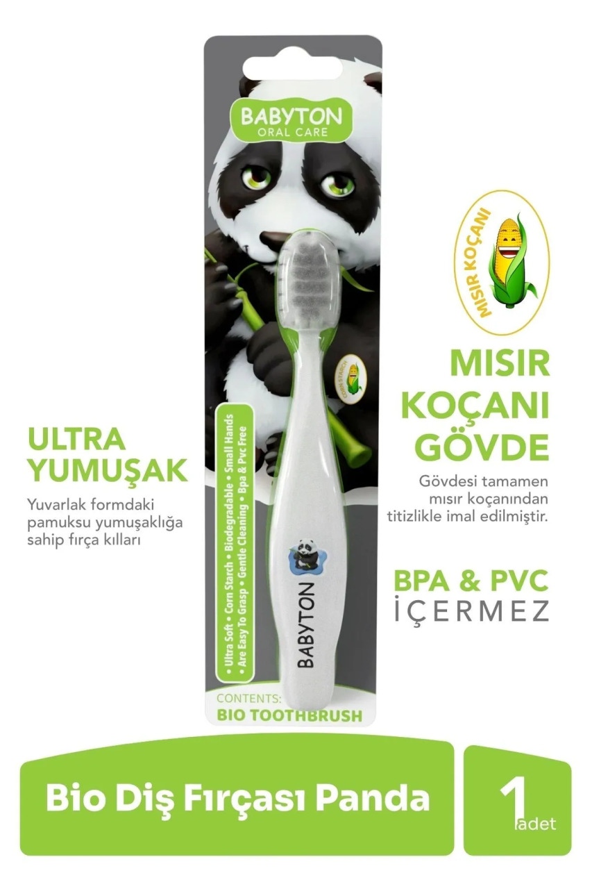 Babyton Bio Ultra Yumuşak Çocuk Diş Fırçası Panda - 2