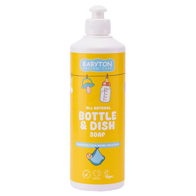 Babyton Doğal Emzik ve Biberon Temizleyicisi Bitkisel Elde Bulaşık Sabunu 500 ml - 1
