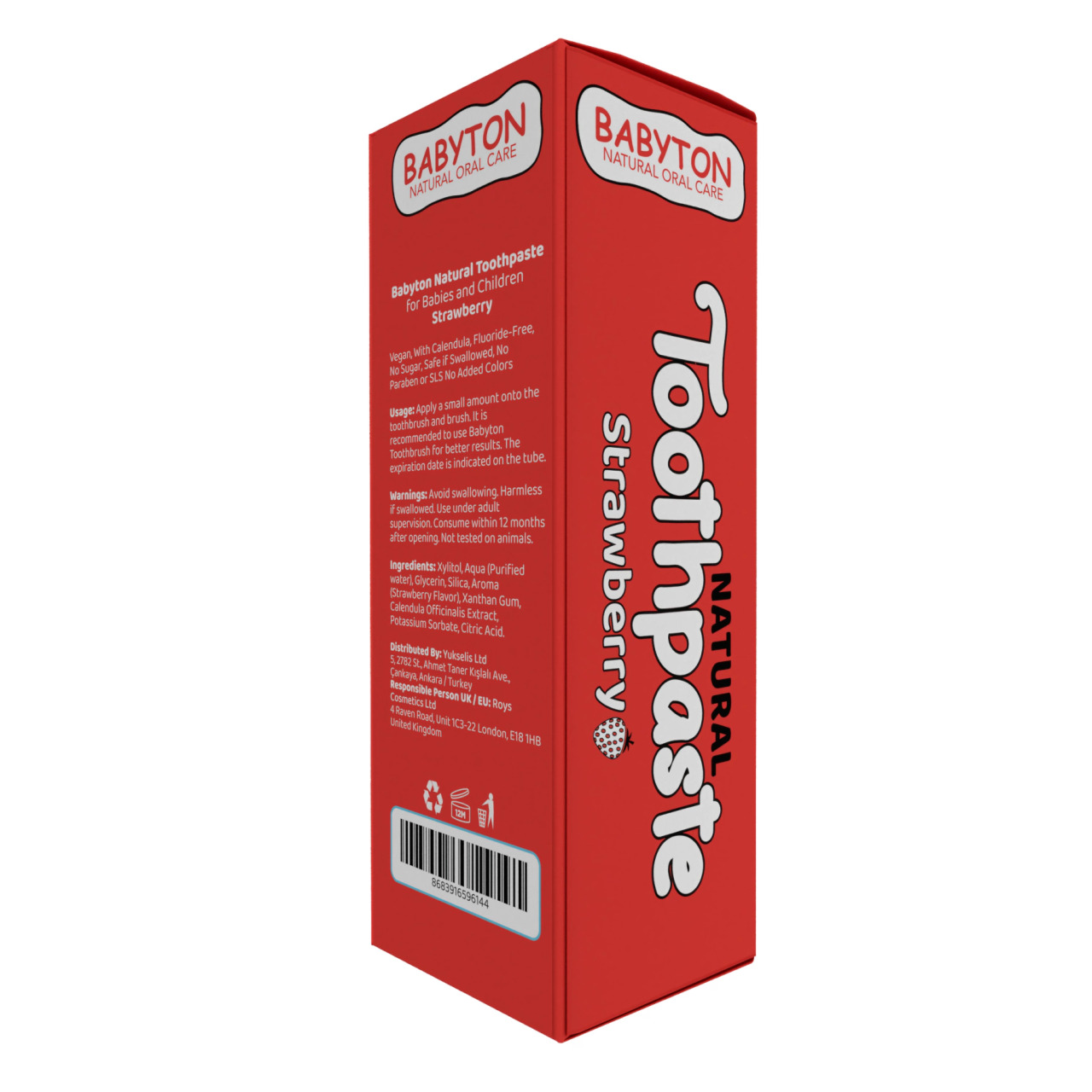 Babyton Organik Doğal Çilek Aromalı Diş Macunu 50 Gr - 3
