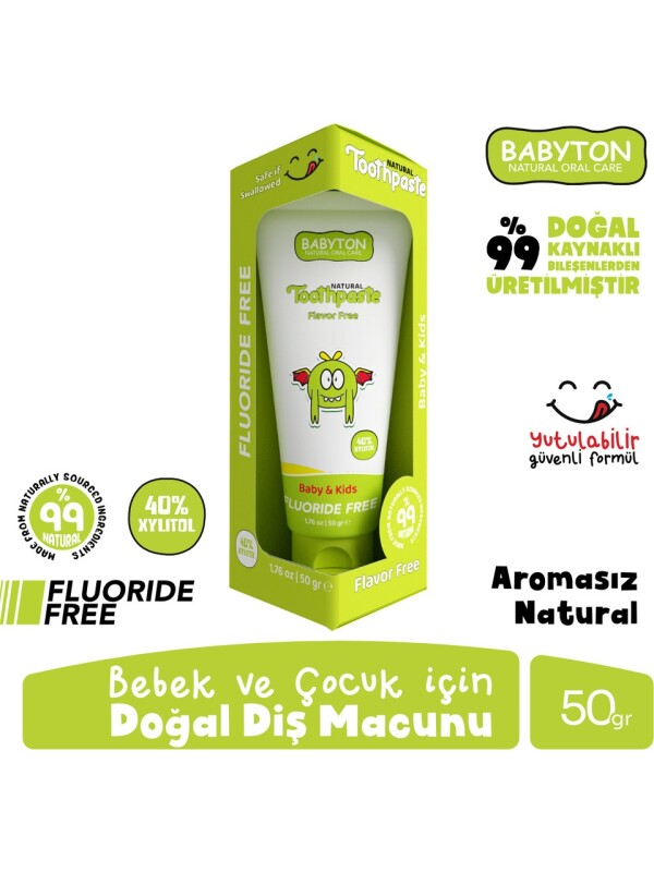 Babyton Organik Doğal Natural Diş Macunu 50 Gr - 2