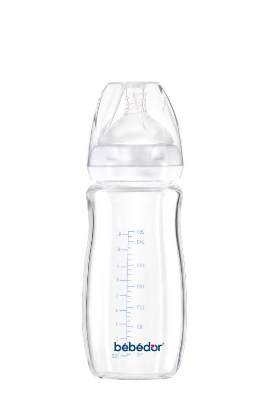 Bebedor Geniş Ağızlı Isıya Dayanıklı Cam Biberon 260ml 51301 - 1