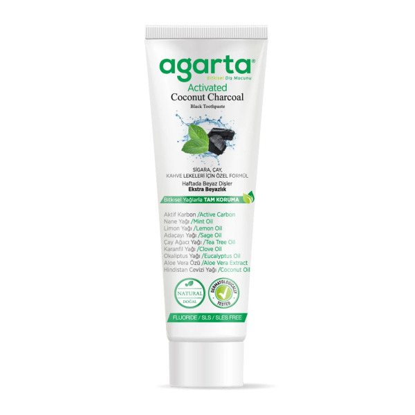 Agarta Hindistan Cevizi Özlü Aktif Karbon Diş Macunu 100 ml - 2