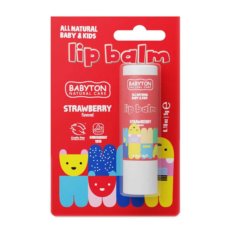 Babyton Bebek ve Çocuklar İçin Doğal Dudak Koruyucu Balm Çilek - 1