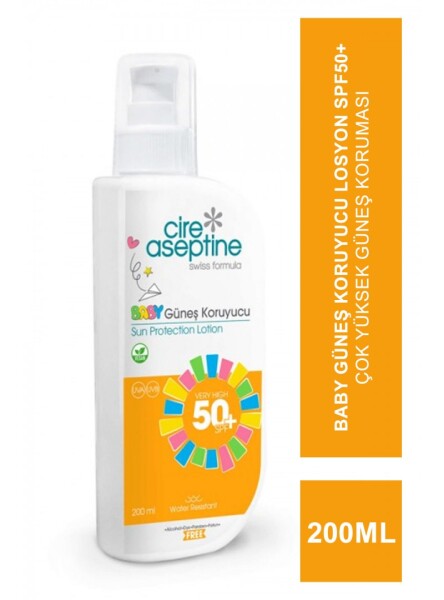 Cire Aseptine Sun Baby Güneş Koruyucu Losyon 50 SPF 200 ml - Cire Aseptine