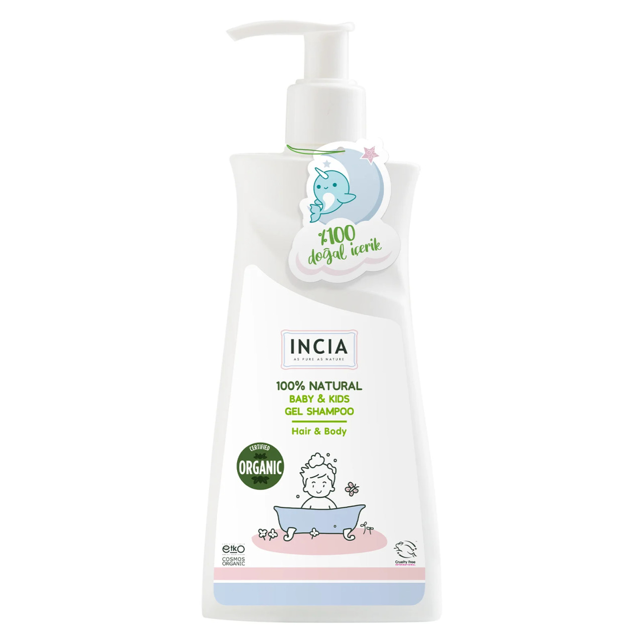 İncia Doğal Çocuklar İçin Saç ve Vücut Şampuanı 350 ml - 1