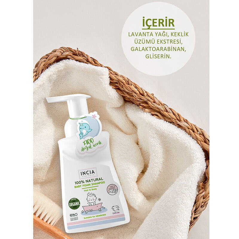 İncia Bebek Köpük Konak Önleyici Yenidoğan Şampuan 200 ml - 4