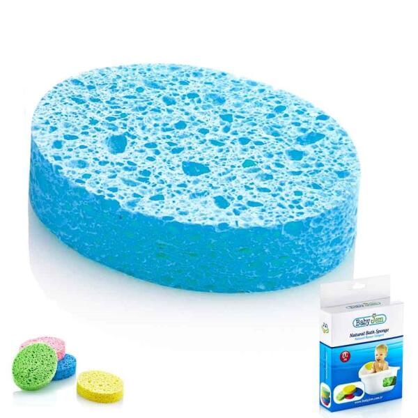 BabyJem Bebek Banyo Süngeri Selülozik 020 Mavi - BabyJem