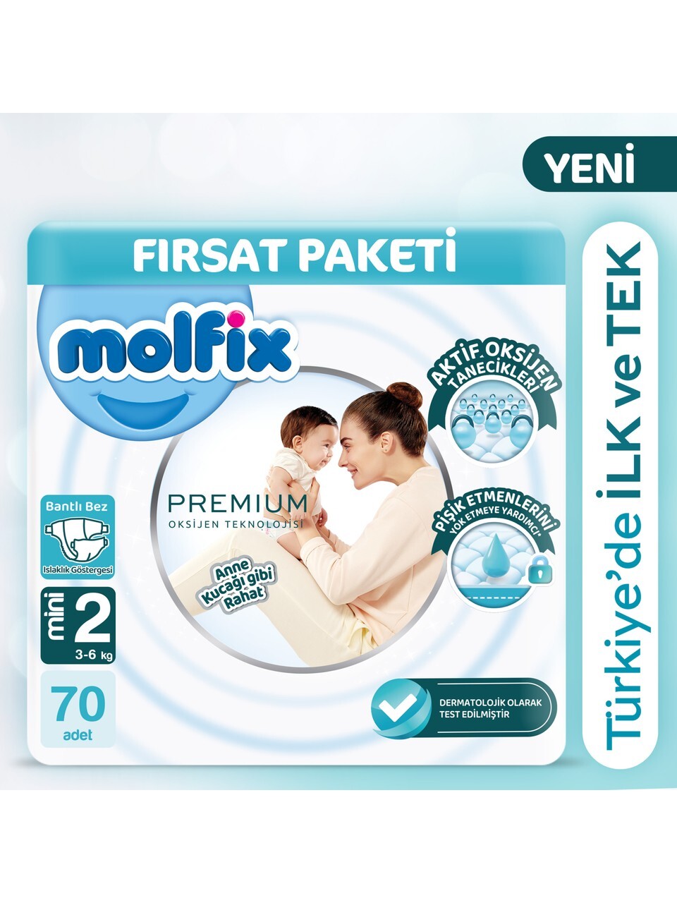 Molfix Premium Bebek Bezi Fırsat Paketi 2 Beden 3-6 Kg 70 Adet - 1