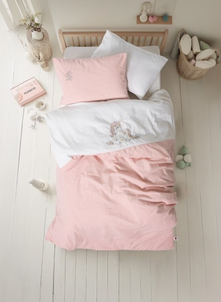 Cotton Box Cuddly Nakışlı Bebek Nevresim Takımı Beyaz - 1