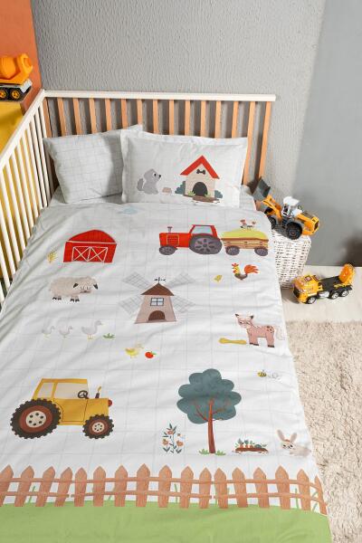 Kanz Ranforce Bebek Nevresim Takımı Knz-001 Farming - Kanz