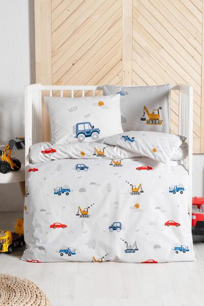 Kanz Ranforce Bebek Nevresim Takımı Knz-001 Digger Cars - Kanz