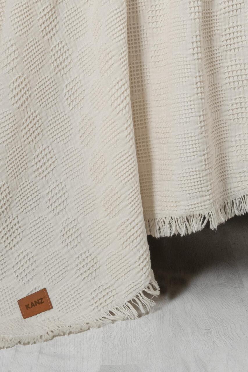 Kanz Bebek Waffle Müslin Nakışlı Pike Knz-021 Ponny - 3