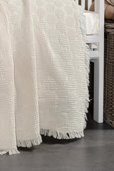 Kanz Bebek Waffle Müslin Nakışlı Pike Knz-021 Little Heart - 4