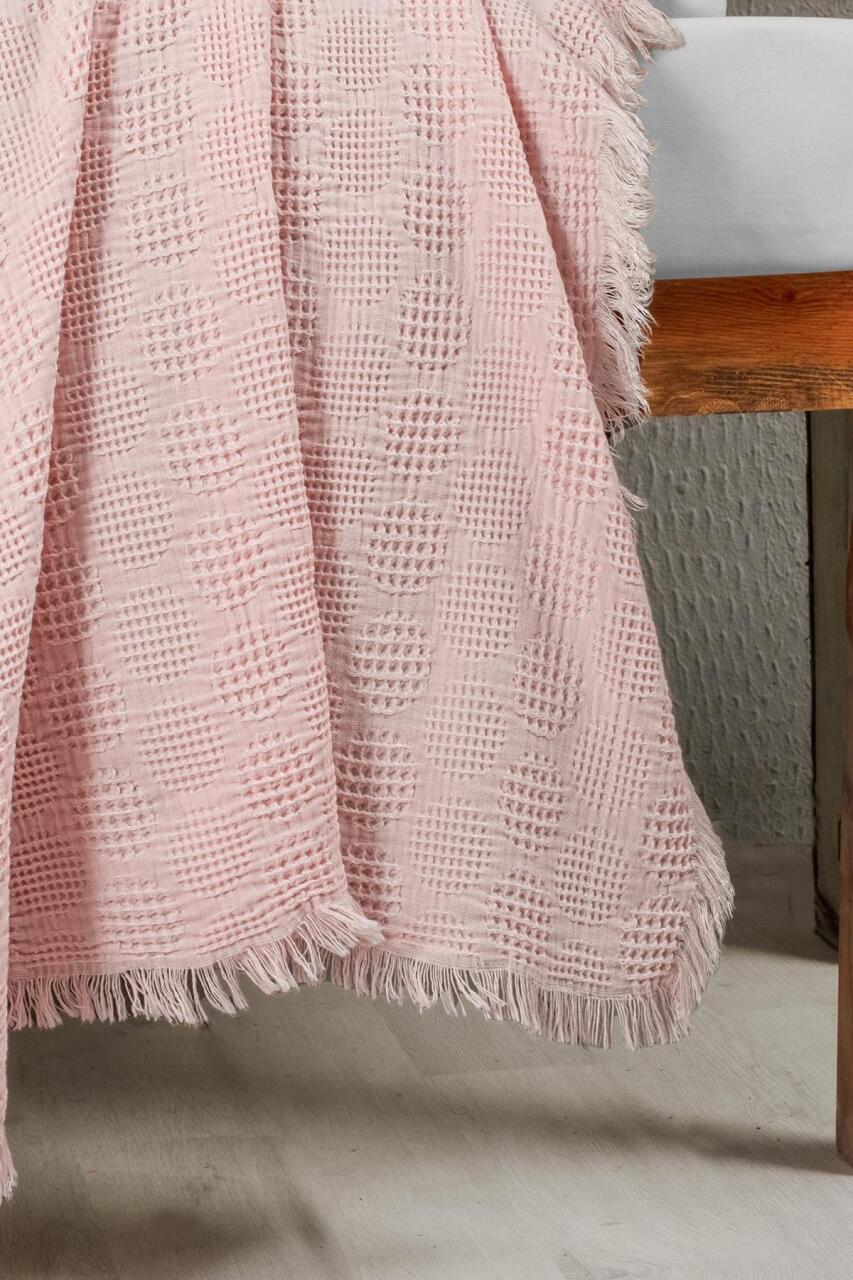 Kanz Bebek Waffle Müslin Nakışlı Pike Knz-021 Bunbun - 3