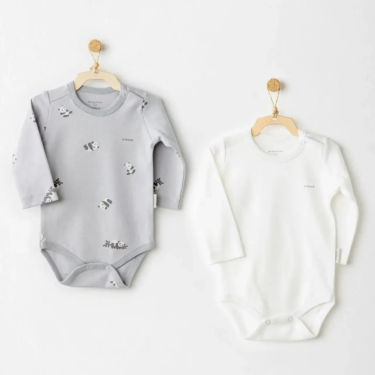 Andywawa AC26036 Keep Smiling 2'li Badi Grey - 1