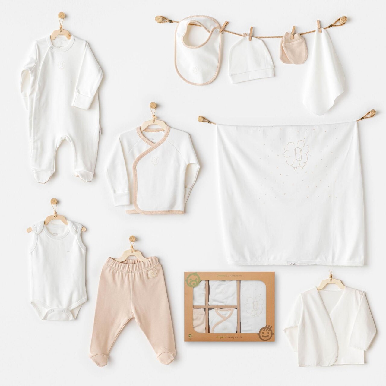 Andywawa AC25731 Organic Line 10'Lu Hastane Çıkışı Ekru - 1