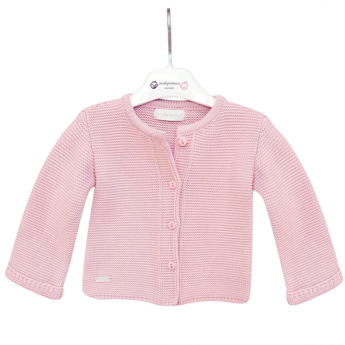 Andywawa AC24333 Basic Bebe Ceket Pink - 1