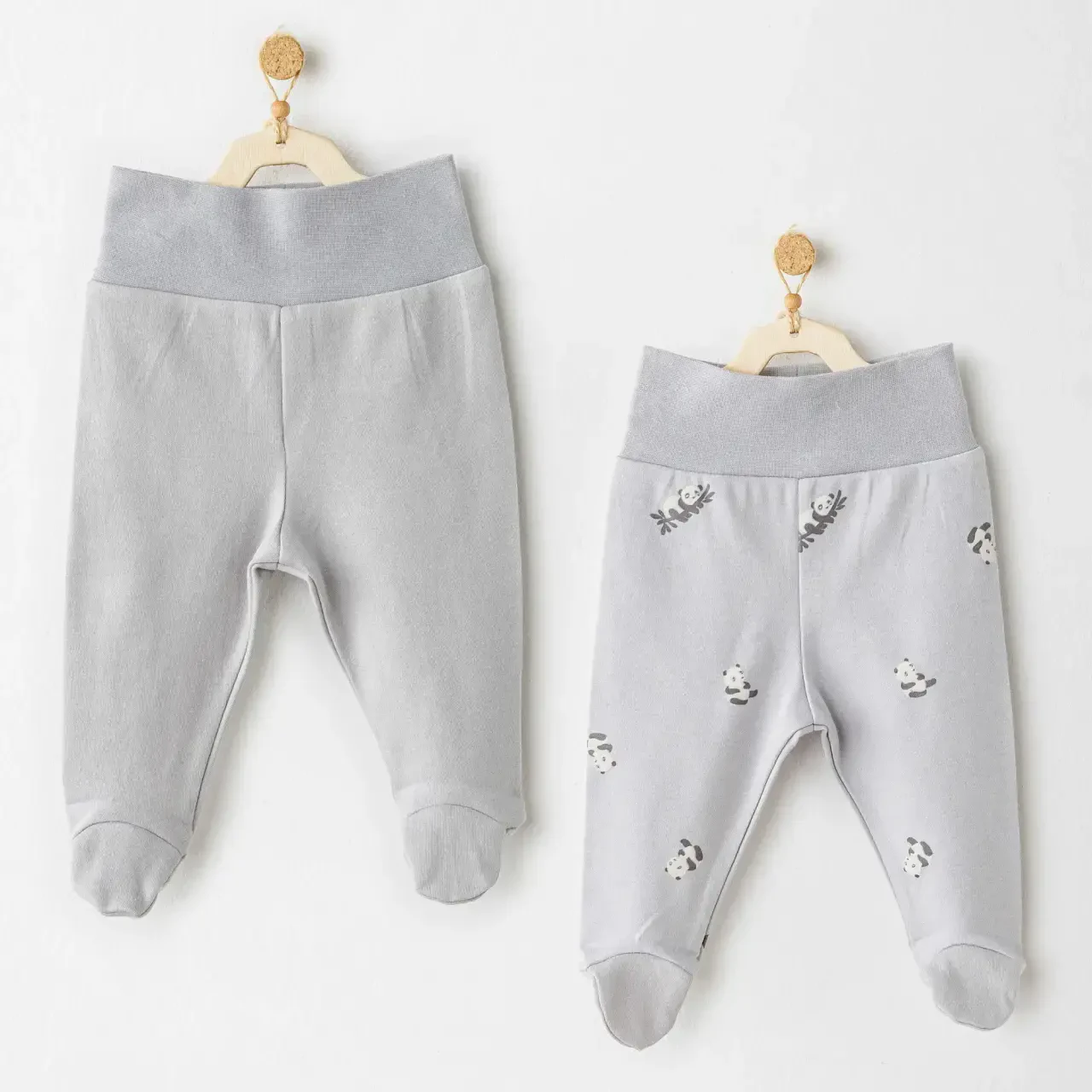 Andywawa AC26034 Keep Smiling 2'li Pantolon Grey - Andywawa