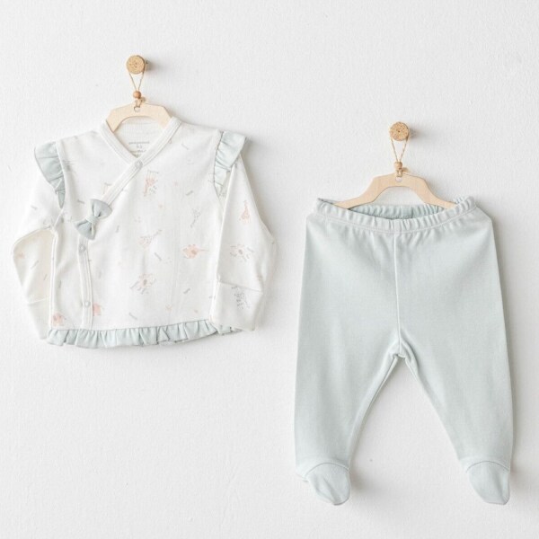 Andywawa AC25508 Sıde Snap Set Love Family 2'Li Zıbın Set Mint - Andywawa