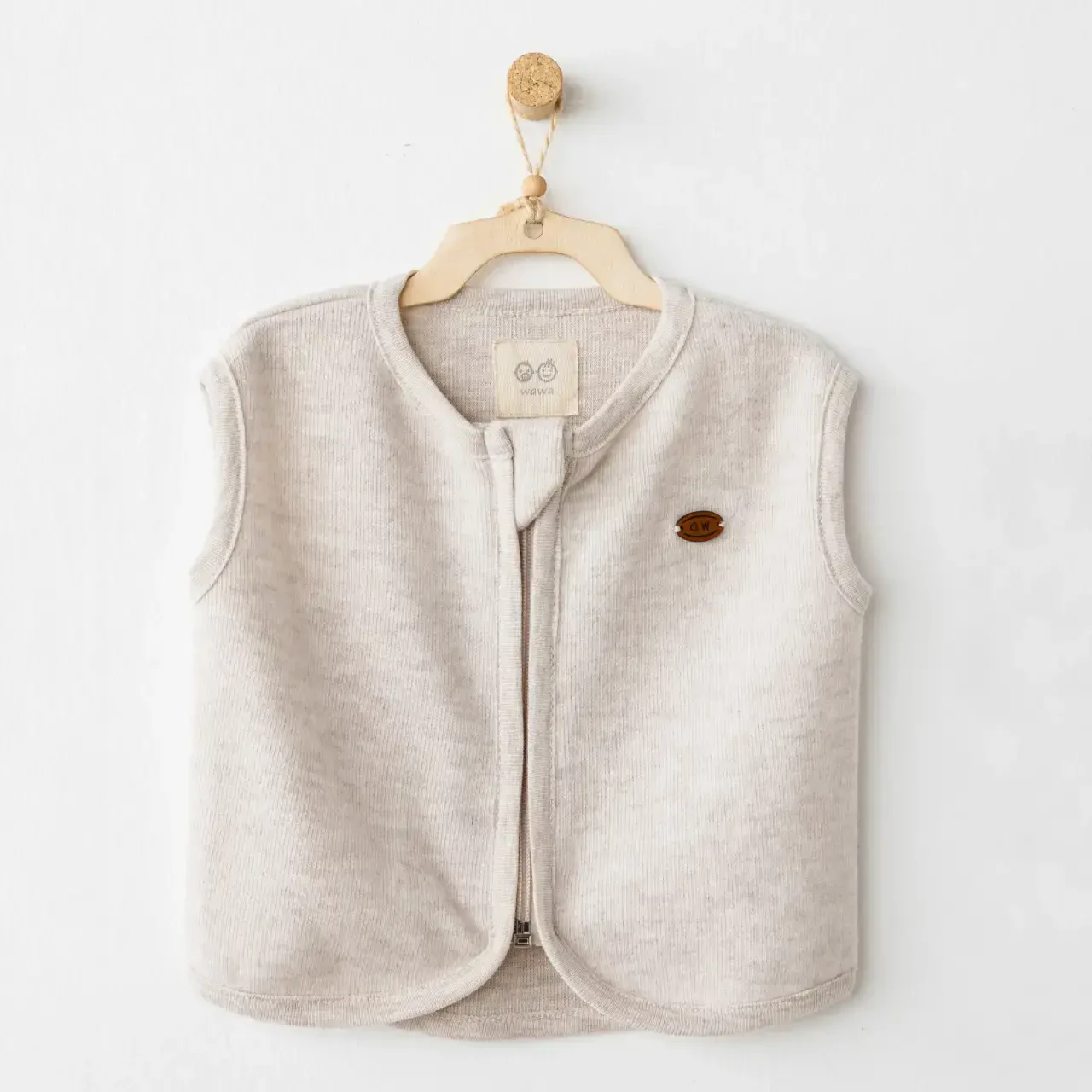 Andywawa AC26211 Casual Yelek Beige - 1