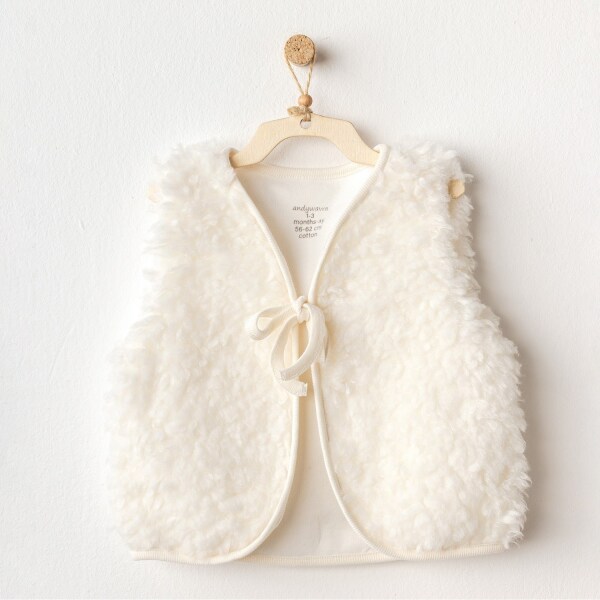 Andywawa AC25254 Basic Bebe Yelek Ekru - Andywawa