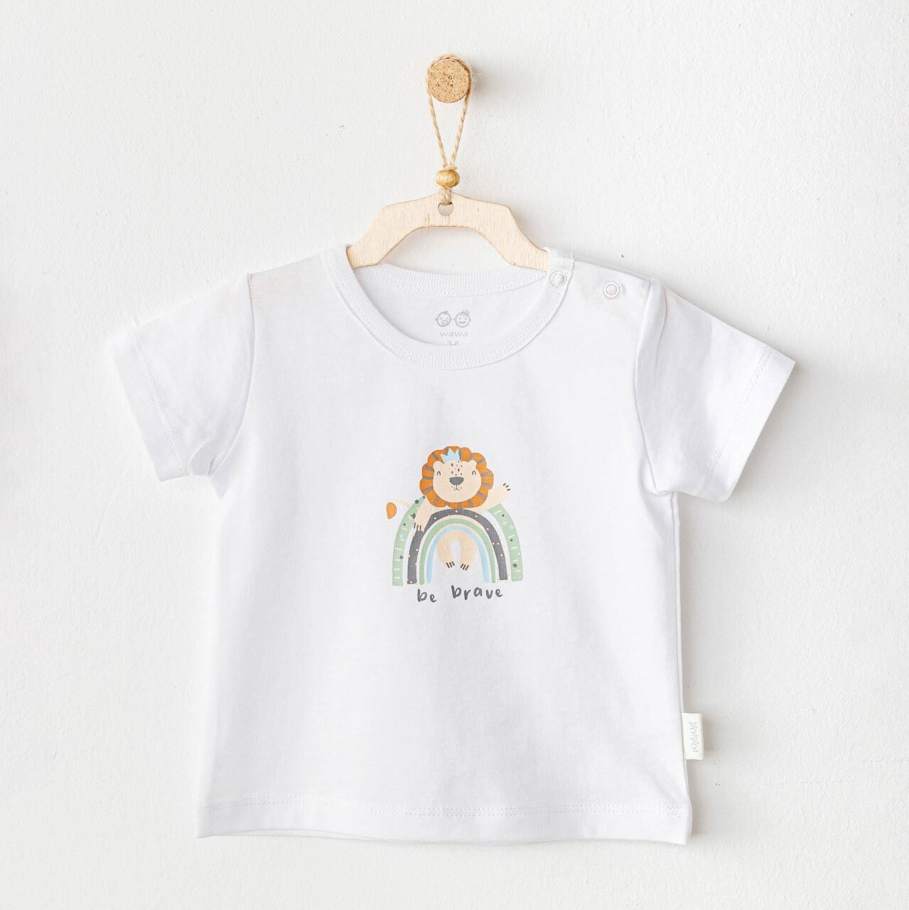 Andywawa AC25977 Casual Bebek Tişört White - 1