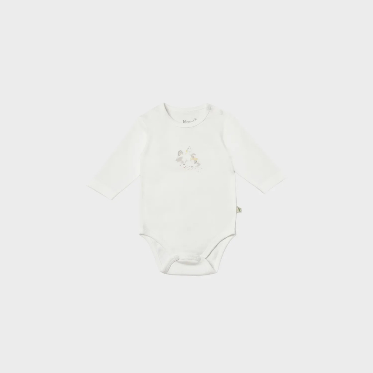 Bibaby Biorganic Penguin Club Bebek Body 56003 Ekru Gri - 1