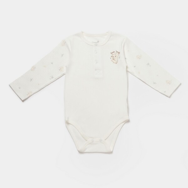 Bibaby Biorganic Koala Jungle Uzun Kol Bebek Body 56973 Mint - 1