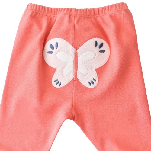 Bibaby Biorganic Wild Flowers Patikli Pantolon 57773 Coral - 2