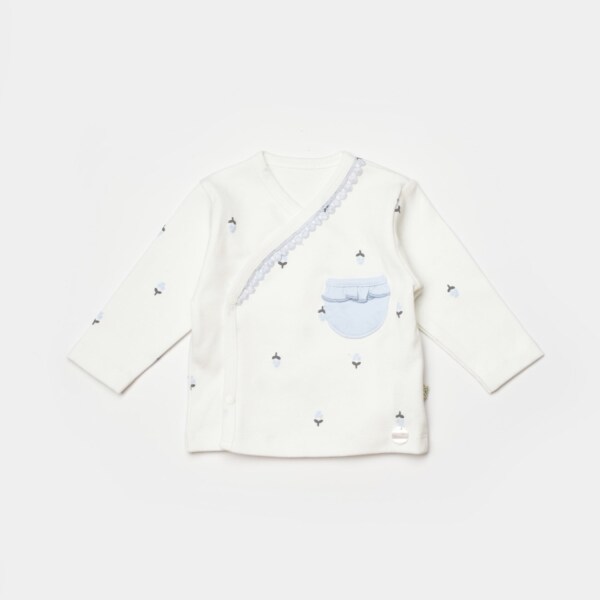 Bibaby Biorganic Love Floral 3 Parça Zıbın Seti 73346 Ekru Lila - 4