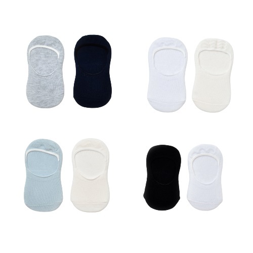 Bibaby Biorganic Basic Erkek Babet 2'Li Çorap 68454 Gri Lacivert - 4