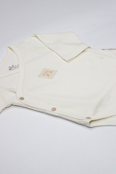 Bistyle Organic Modal Flying Balloons Kruvaze Uzun Kol Body BS17121 Ekru - 5