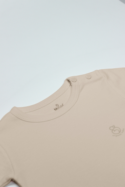 Bistyle Organik Natural Basic Style Yarım Kol Body BS17103 Bej - 2