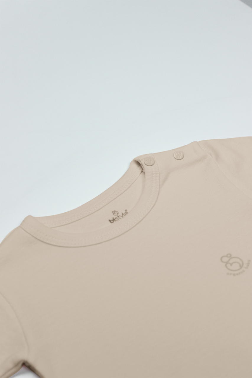 Bistyle Organik Natural Basic Style Yarım Kol Body BS17103 Bej - 2