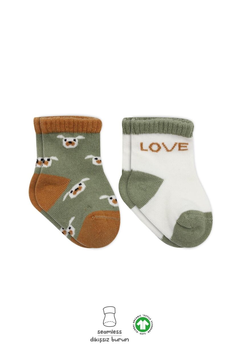 Bistyle 2'Li Love Dog Penye Soket Çorap 10118 Nil - 1