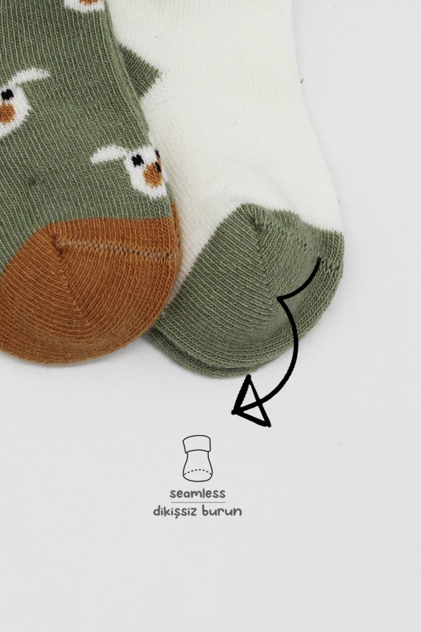 Bistyle 2'Li Love Dog Penye Soket Çorap 10118 Nil - 3
