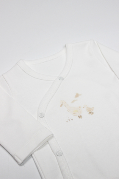 Bistyle Kruvaze Body Uzun Kol Welcome Baby Duck 17108 Sarı - 2