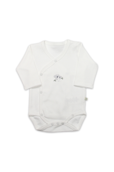Bistyle Kruvaze Body Uzun Kol Lıttle Koala 17113 Gri - Bistyle