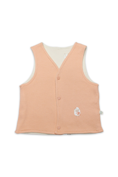 Bistyle Yelek Çift Taraflı Fluffy And Lovely 18106 Bej - Bistyle