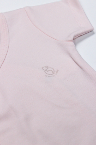 Bistyle Organik Natural Basic Style Kruvaze Yarım Kol Body BS17101 Pembe - 3