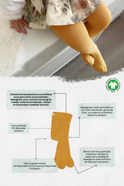 Bistyle 3lü Penye Külotlu Çorap BS3100 Toprak - 2