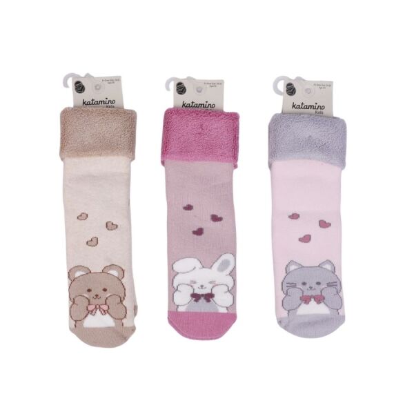 Katamino Yarlin Kız Havlu Soket Çorap 250235 Asorti - Katamino