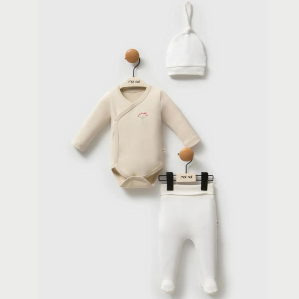Moi Noi Kokina Şapka Body Pantolon Takım MNB5333 Bej - Moi Noi