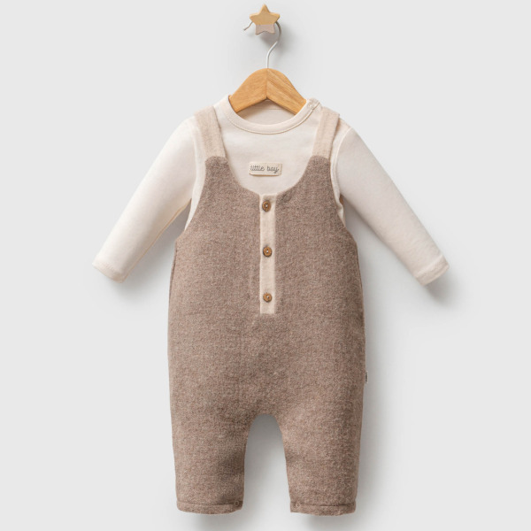 Tongs Baby Customary Salopet 5732 Kahverengi - Tongs Baby