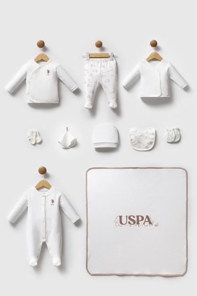 U.S. Polo Assn Hastane Çıkışı 10’lu set USB2704 Beyaz - U.S.Polo
