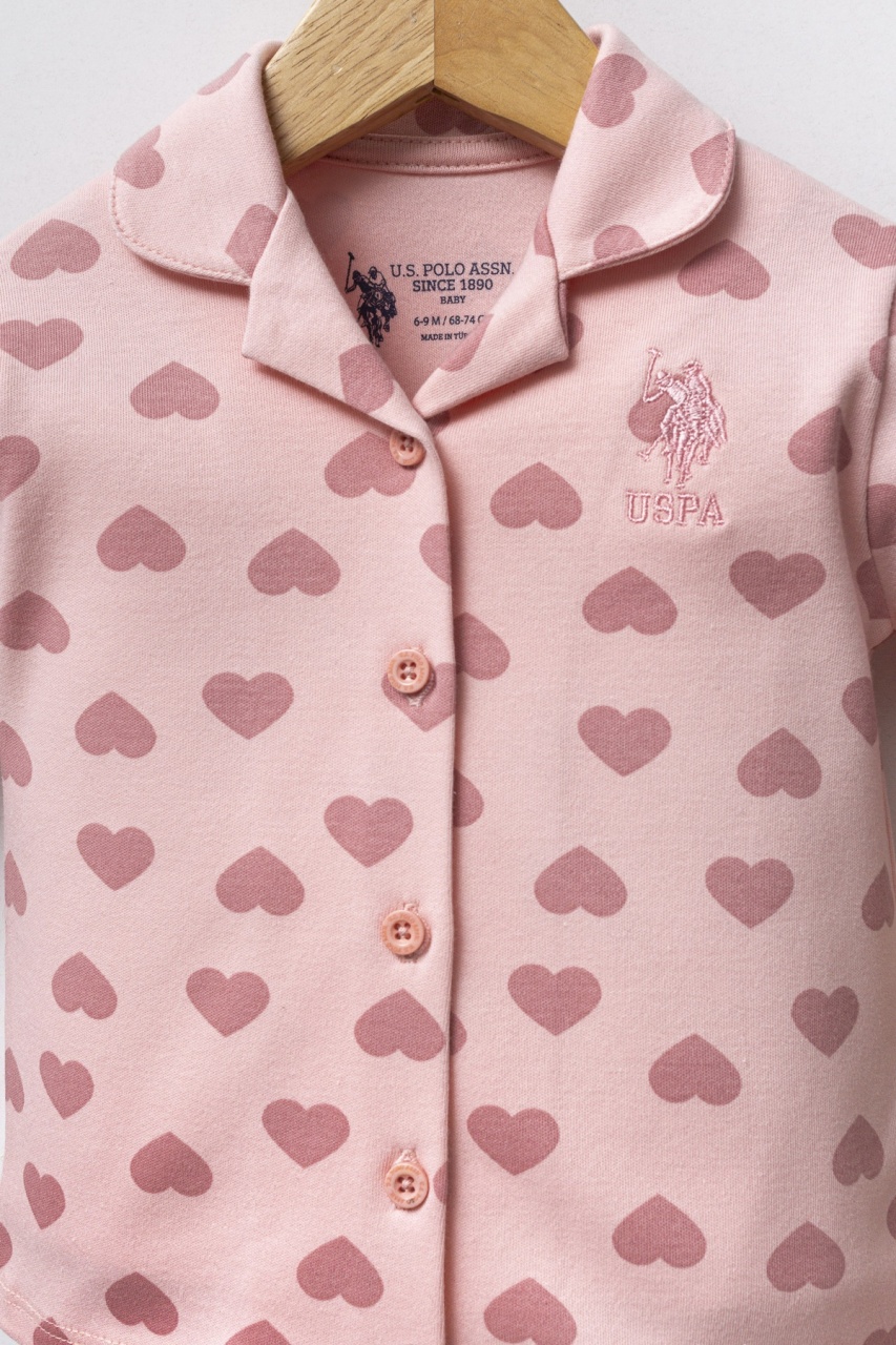 U.S. Polo Assn Gömlek Pijama Takımı USB2711 Açık Pembe - 2