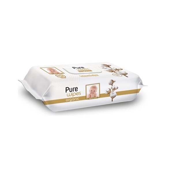 Pure Baby Organic Pamuk Islak Havlu Mendil 90 Yaprak - Sleepy
