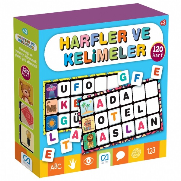 Games Harfler ve Kelimeler Eğitici Kartlar 120 Harf 5129 - Games